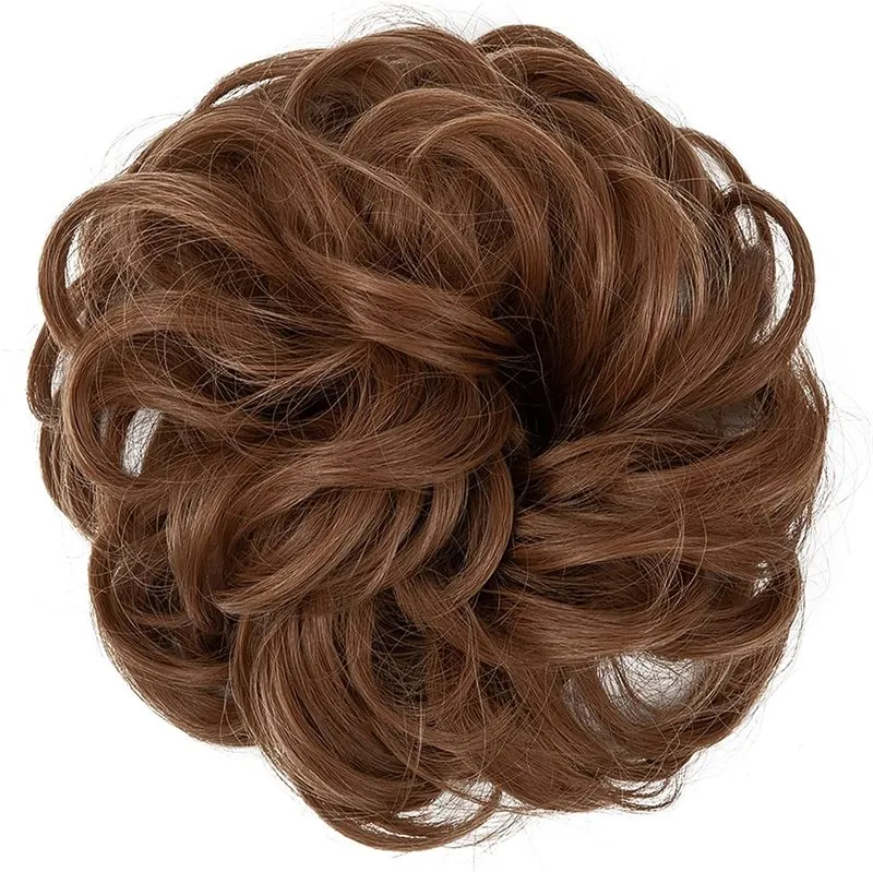 Kunsthaar für Dutt – Messy Curly – Goldbraun
