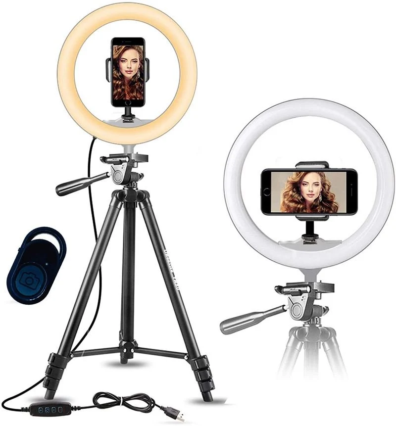 Ringlicht mit Stativ – Bluetooth Fernbedienung – max. 167 cm