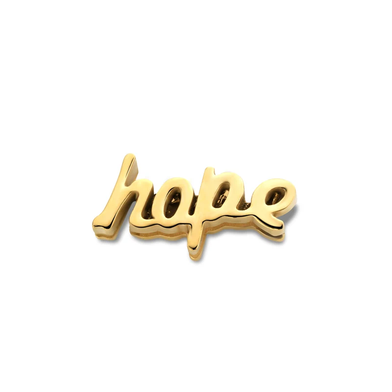 Mesh charm hope gold