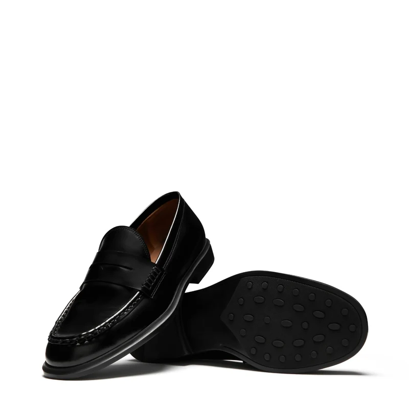 Isabel Bernard Vendôme Blandine Schwarz spazzolato Leder Loafers IB51015-601-37