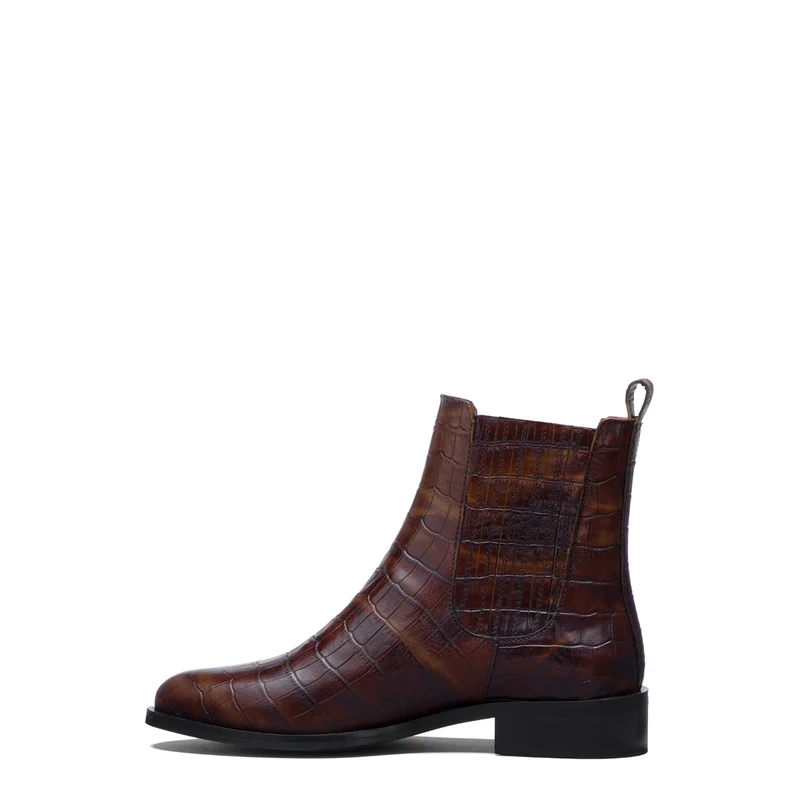 Isabel Bernard Vendôme Chey Croco Braune Chelsea Boots aus Kalbsleder IB53012-230-36