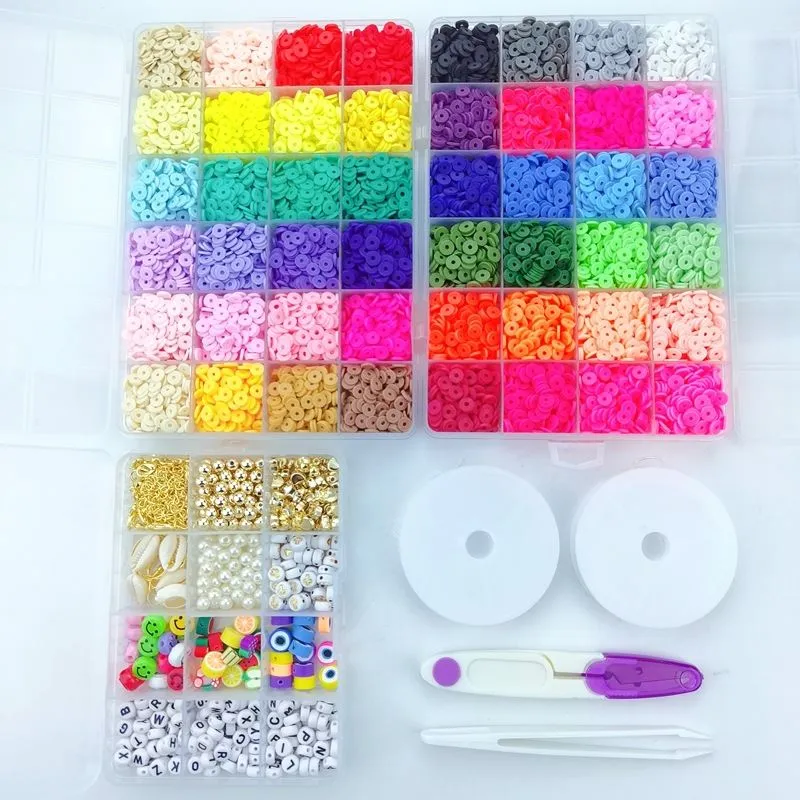 DIY Schmuckset – Heishi Tonperlen Kit mit 12.000 Perlen