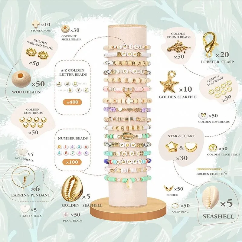 DIY Schmuckset – Clay Heishi Perlen & Zubehör – 6000er Pack