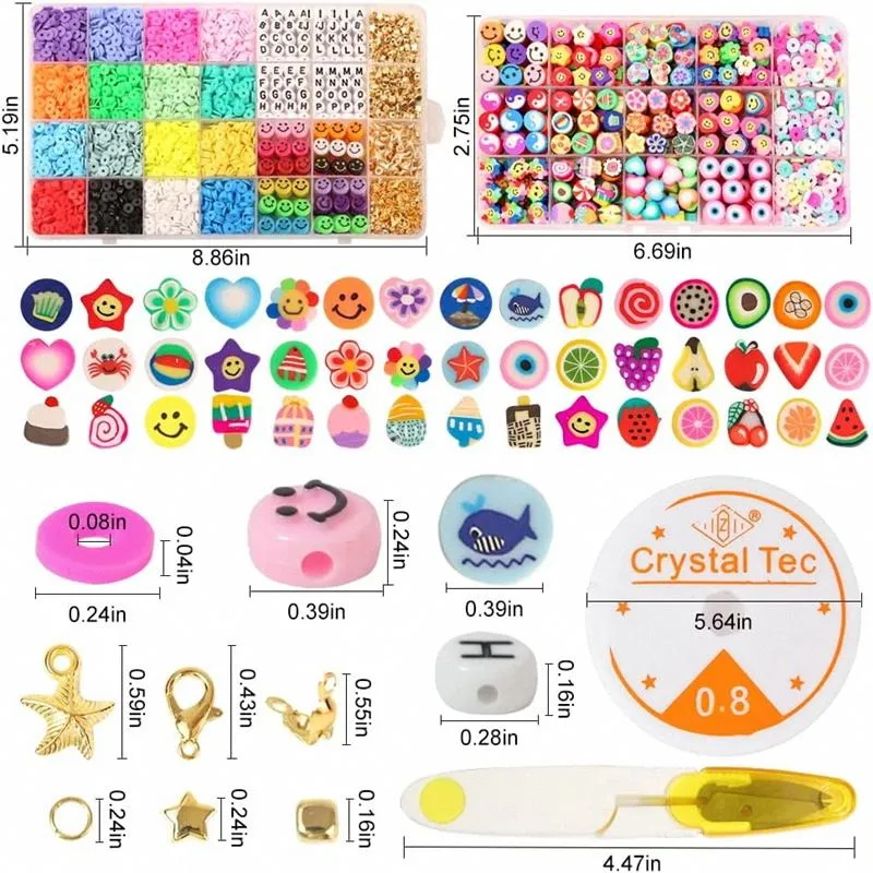 DIY Schmuckset – Fimo Perlen & Heishi Beads – 4.500 Teile