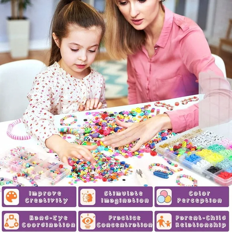DIY Schmuckset – Fimo Perlen & Heishi Beads – 4.500 Teile