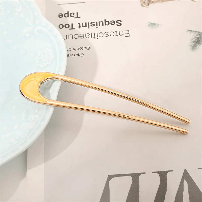 Haarspange – Chris Rubin Alina – goldfarben mit Marmormuster