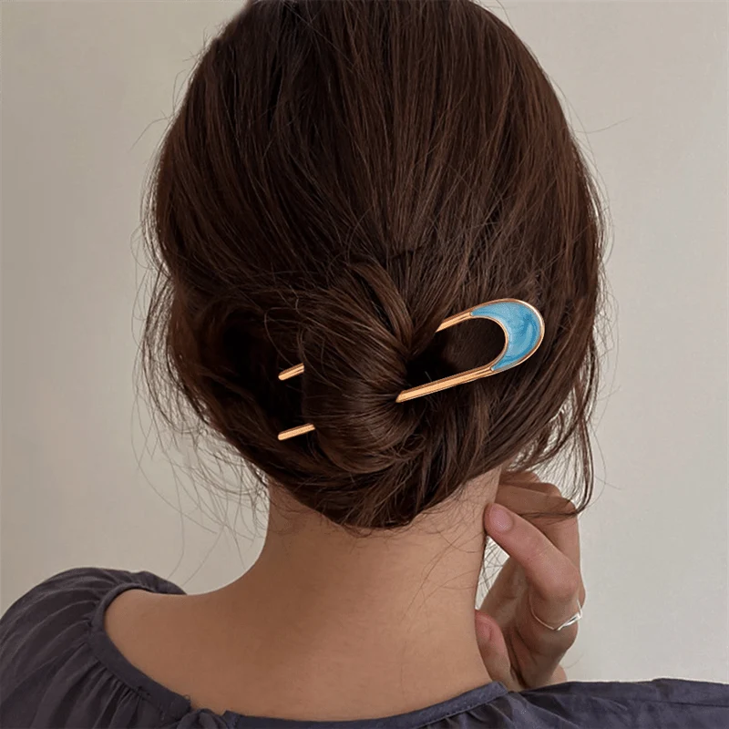 Chris Rubin Alina Französische Chignon-Haarnadel – Champagner