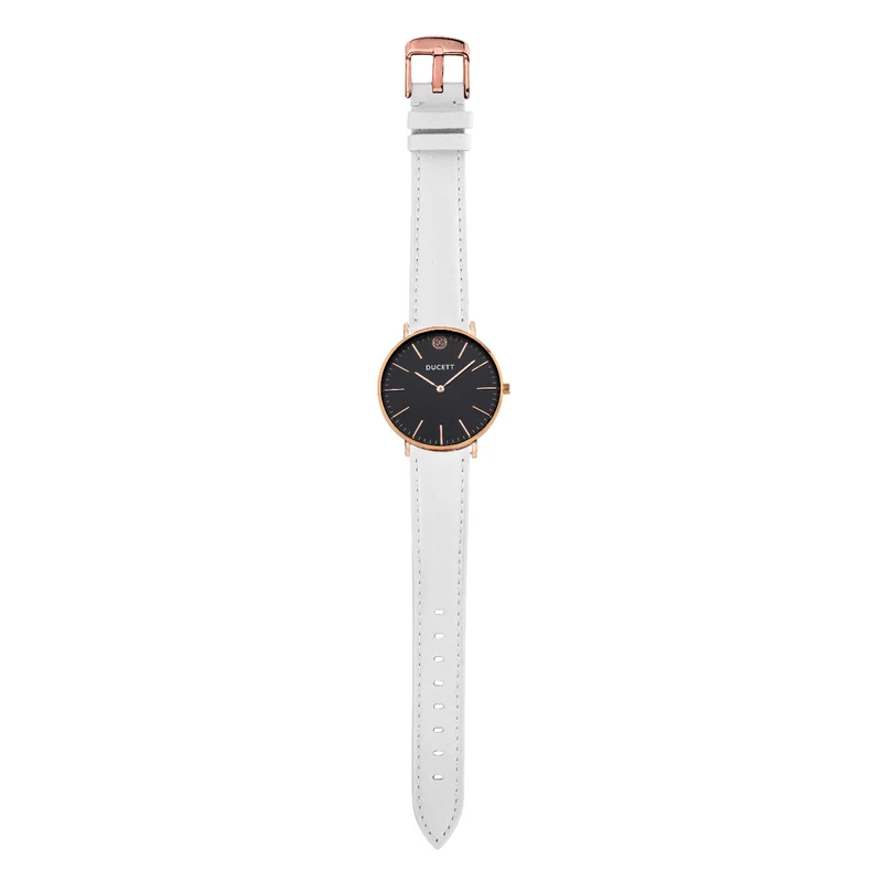 White leather strap rosé gold
