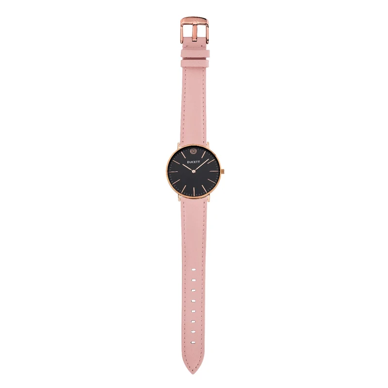 Pink leather strap rosé gold