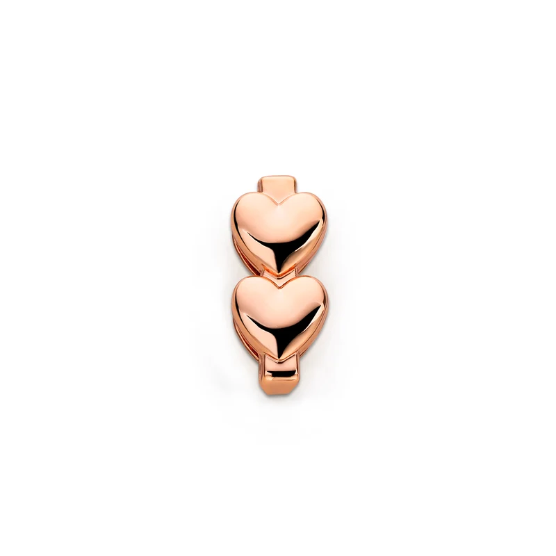 Mesh charm hearts rosé gold
