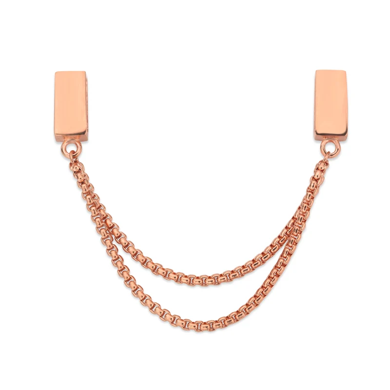Mesh charm chain rosé gold