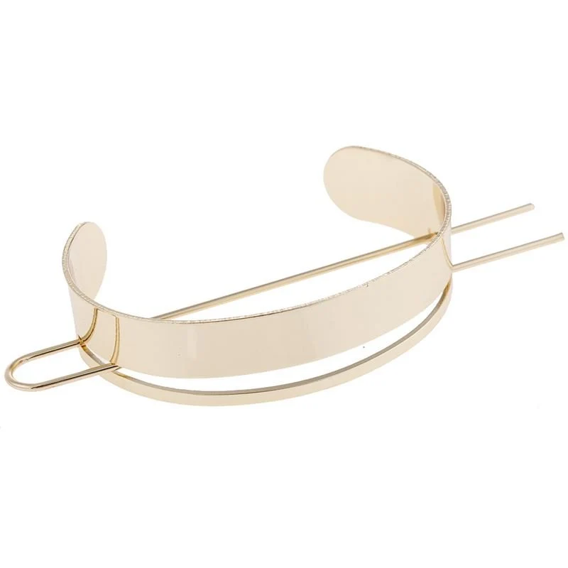 Haarmanschette mit Haarnadel, goldfarben