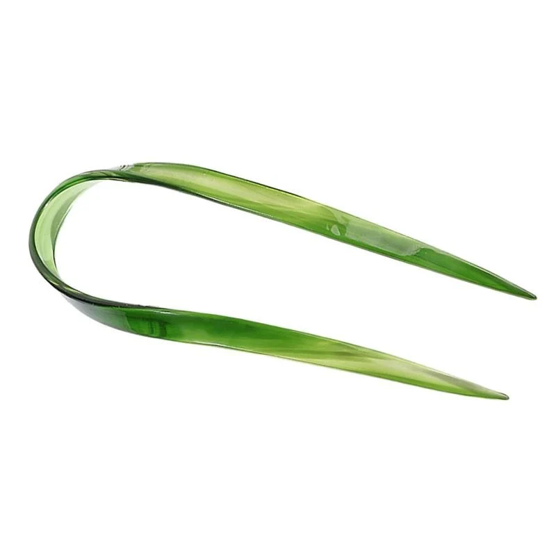 SOHO Haarspange – U-Form Grün aus Acetat