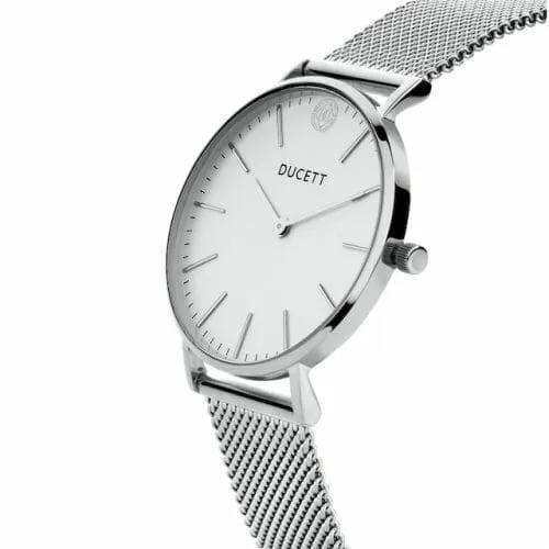 White mesh silver