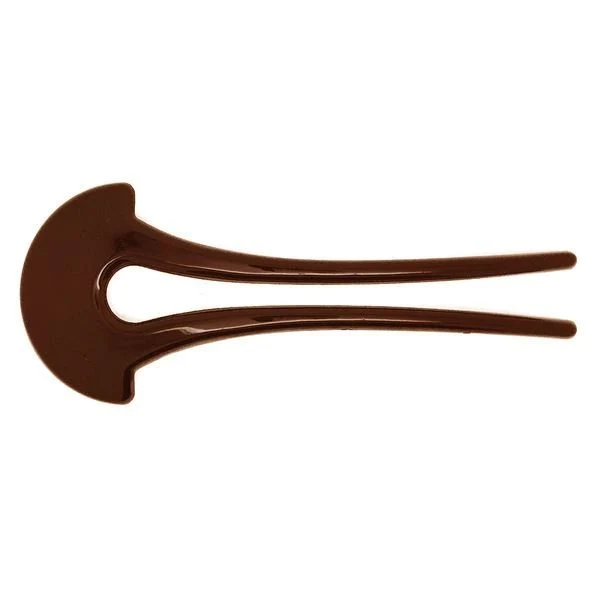 Haarspange im U-Design – Klassisch Braun