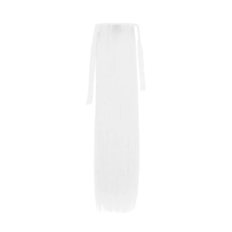 Pferdeschwanz-Faser-Extensions glatt Total White