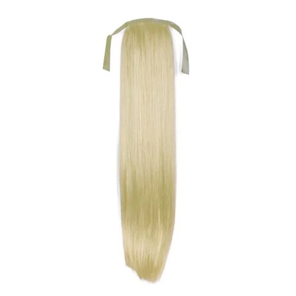 Pferdeschwanz-Faser-Extensions, glatt, Hellblond, 60#