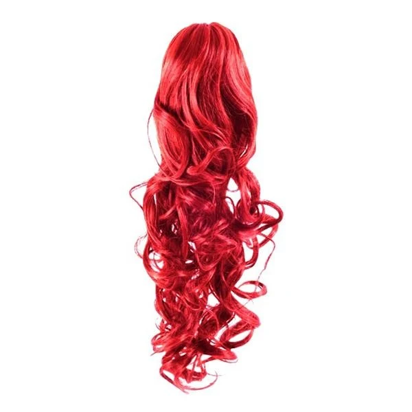 Pferdeschwanz-Haarverlängerung – Lockig, Rot, 60 cm