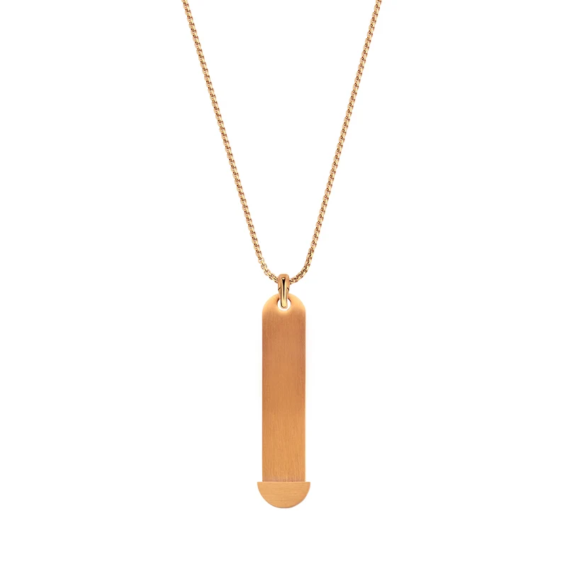 Mesh charm necklace rosé gold