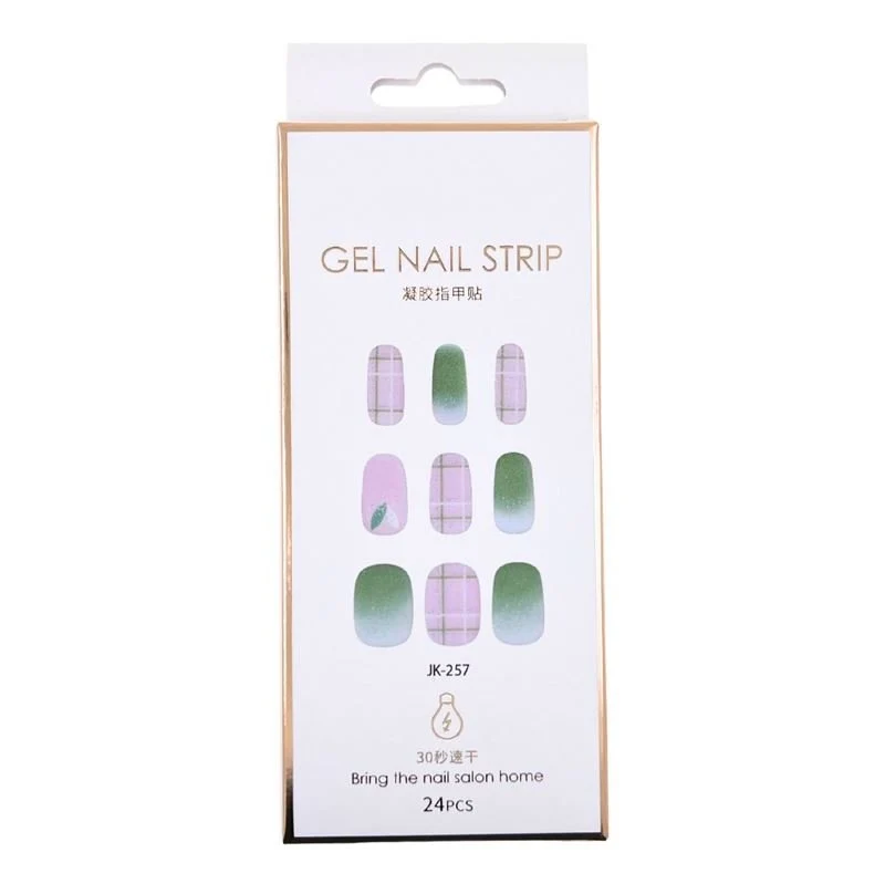 Halbgehärtete Gel-Nagelaufkleber / Selbstklebender Nagellack - Picknick (JK-257)