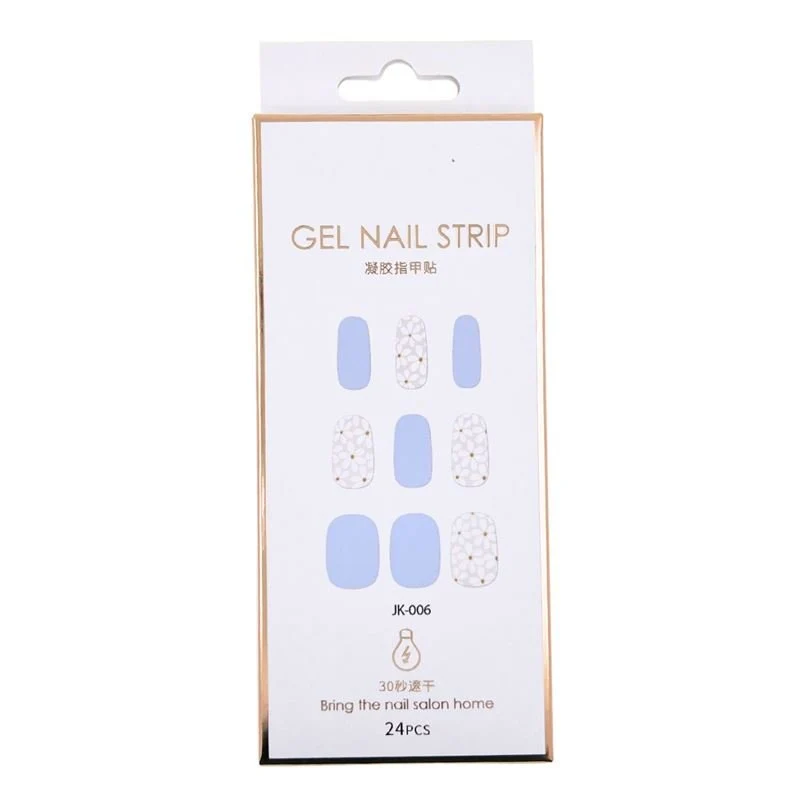 Halbgehärtete Gel-Nagelaufkleber / Selbstklebender Nagellack - Winterblume (JK-006)