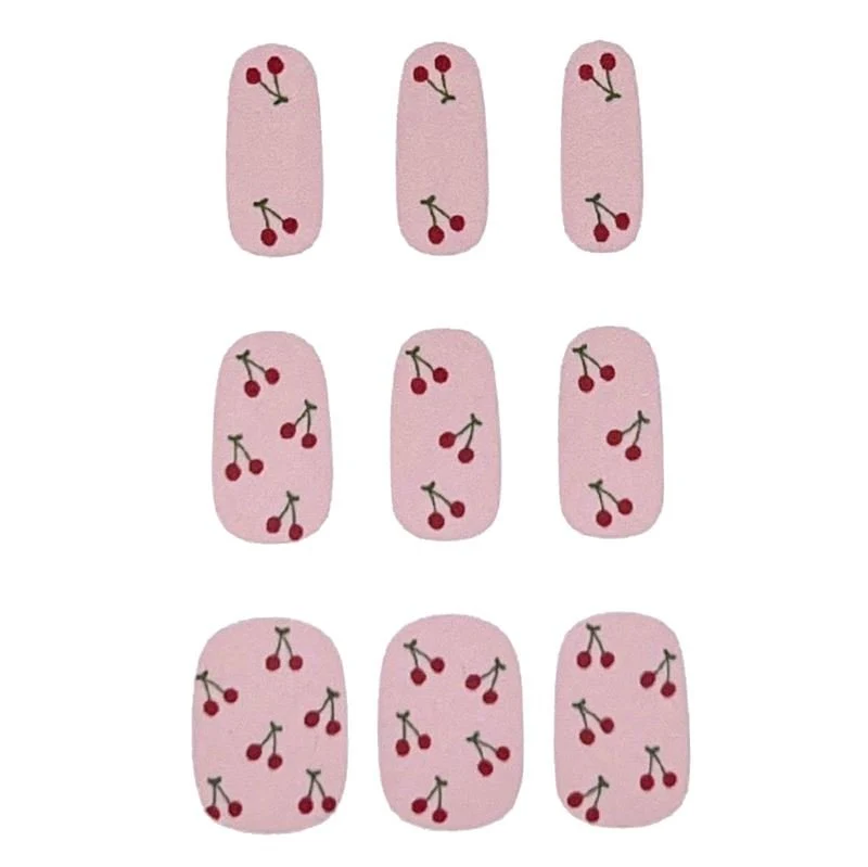 Halbgehärtete Gel-Nagelaufkleber / Selbstklebender Nagellack - Kirsche (JK-041)