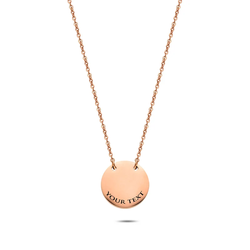 Coin necklace rosé gold