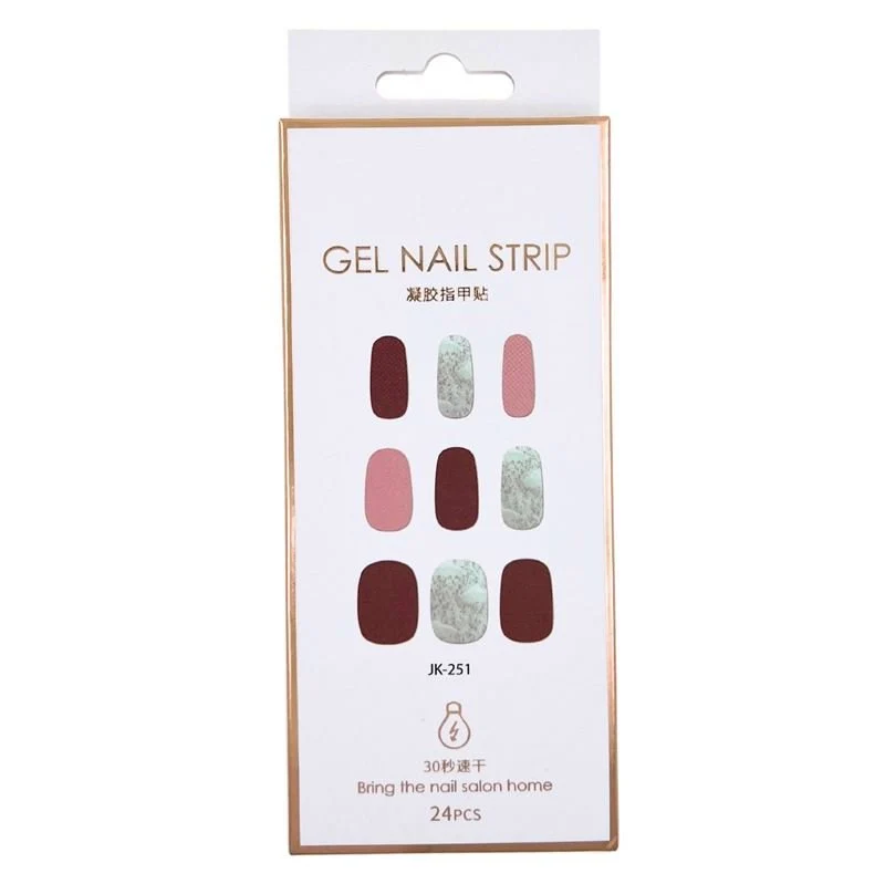 Halbgehärtete Gel-Nagelaufkleber / Selbstklebender Nagellack - Dreamy Rose (JK-251)