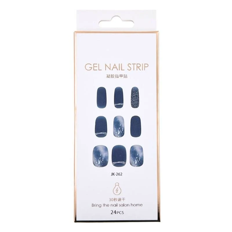 Halbgehärtete Gel-Nagelaufkleber / Selbstklebender Nagellack - Starry Ocean (JK-262)