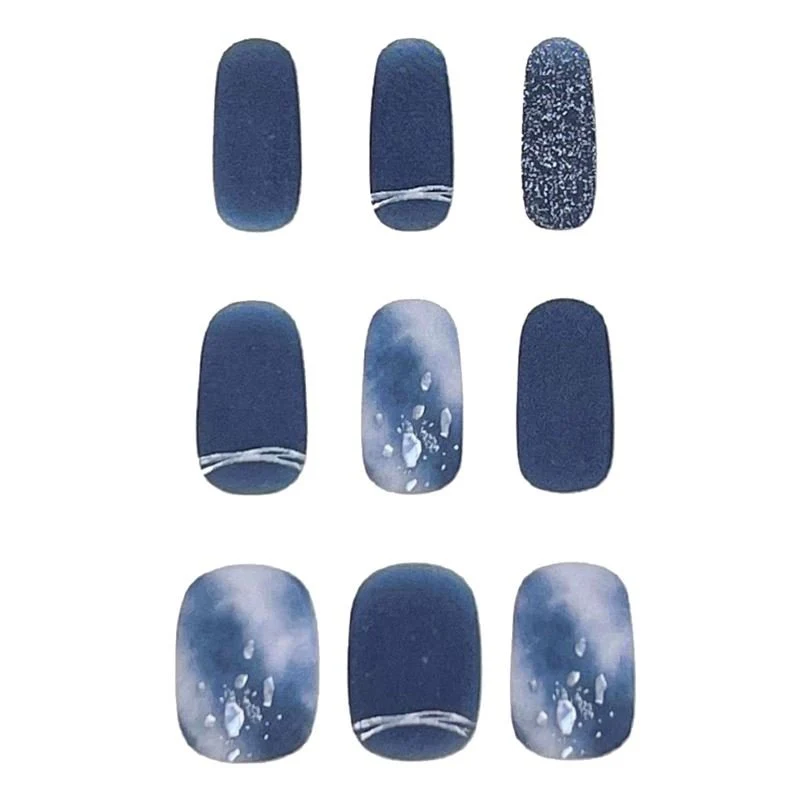 Halbgehärtete Gel-Nagelaufkleber / Selbstklebender Nagellack - Starry Ocean (JK-262)