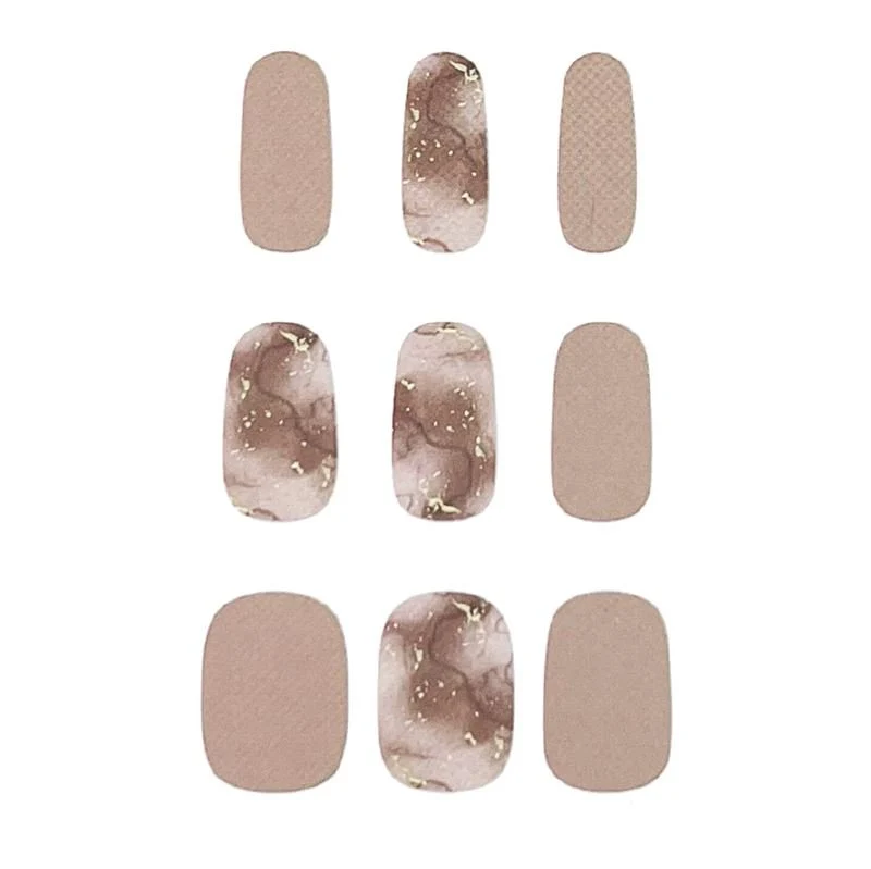 Halbgehärtete Gel-Nagelaufkleber / Selbstklebender Nagellack - Golden Taupe (JK-211)