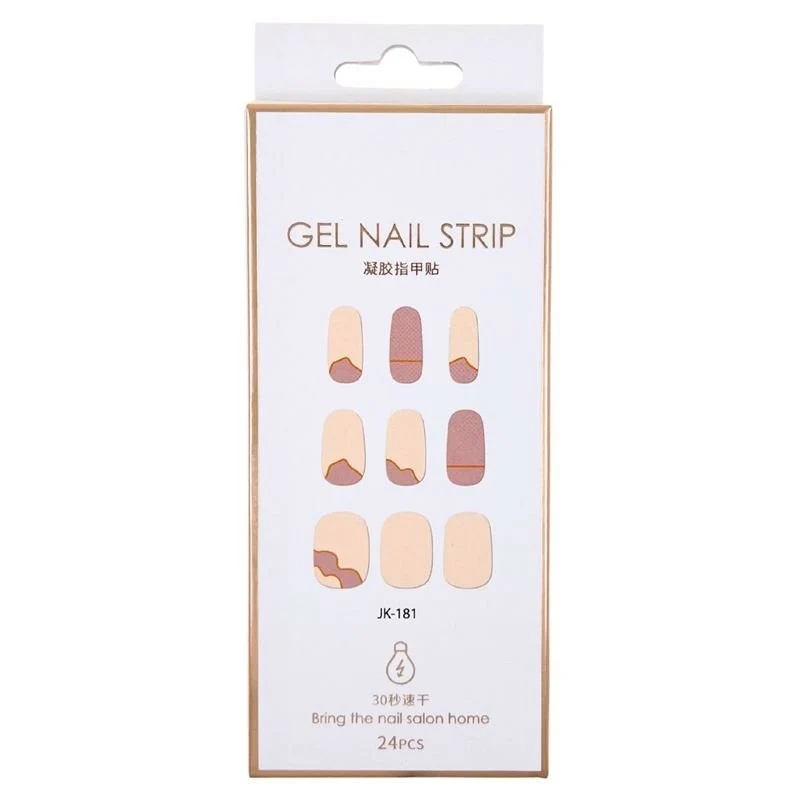 Halbgehärtete Gel-Nagelaufkleber / Selbstklebender Nagellack - Nude Desert (JK-181)