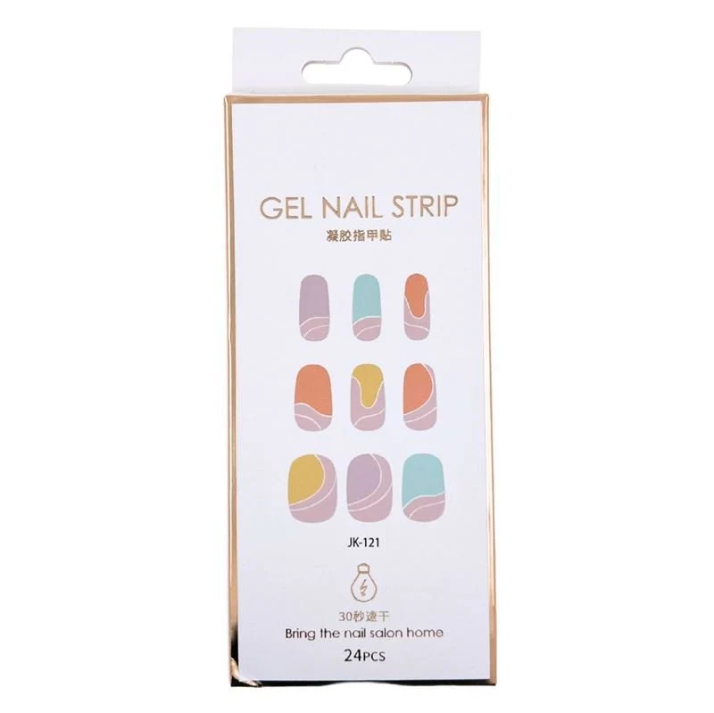 Halbgehärtete Gel-Nagelaufkleber / Selbstklebender Nagellack - Dreamy Pastel (JK-221)