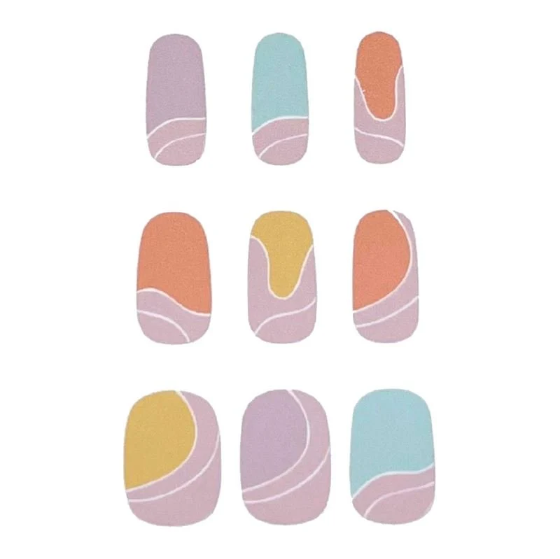 Halbgehärtete Gel-Nagelaufkleber / Selbstklebender Nagellack - Dreamy Pastel (JK-221)