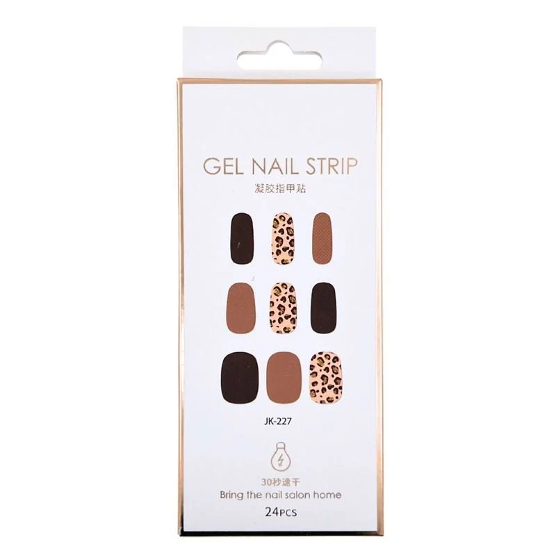 Halbgehärtete Gel-Nagelaufkleber / Selbstklebender Nagellack - Leopard (JK-227)