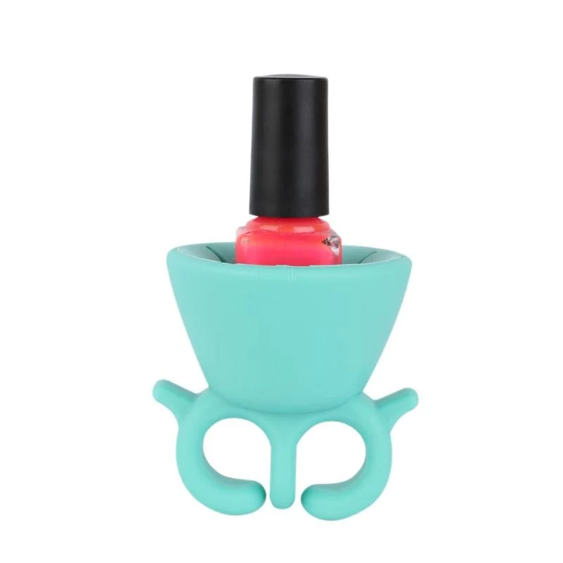 Nagellackhalter aus Silikon – Türkis
