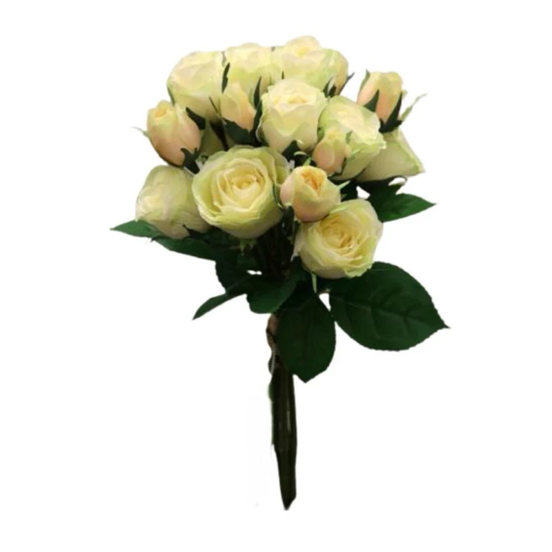 16" Pink & Cream Rose Bouquet