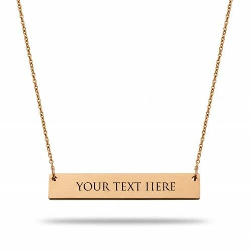 Bar necklace rosé gold