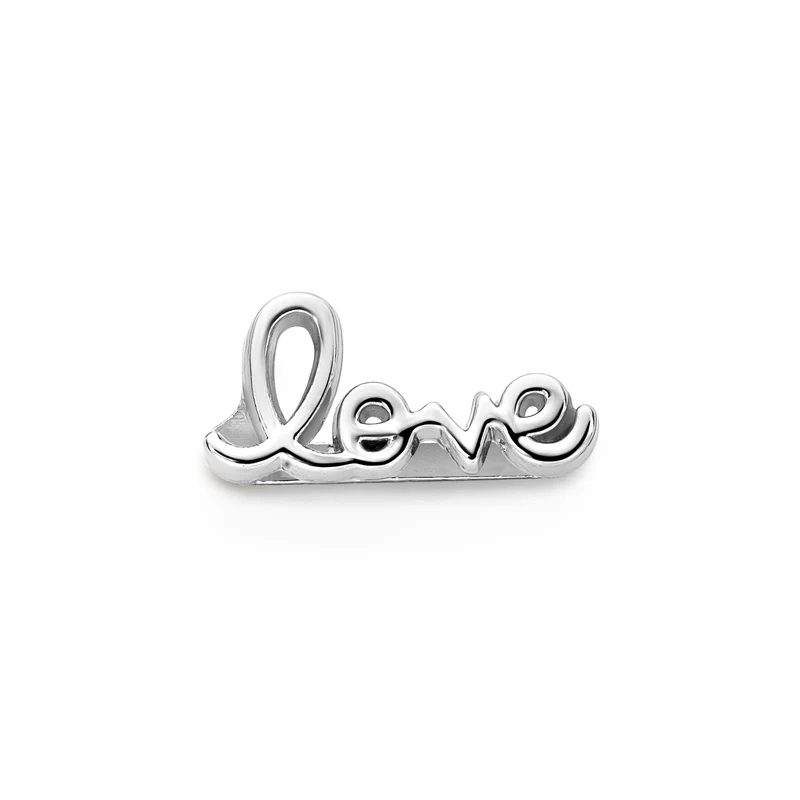 Mesh charm love silver