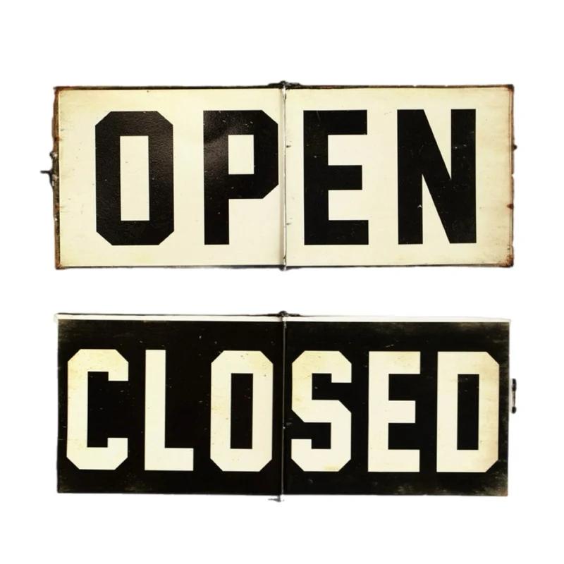 Open & Closed Flip Wall Sign