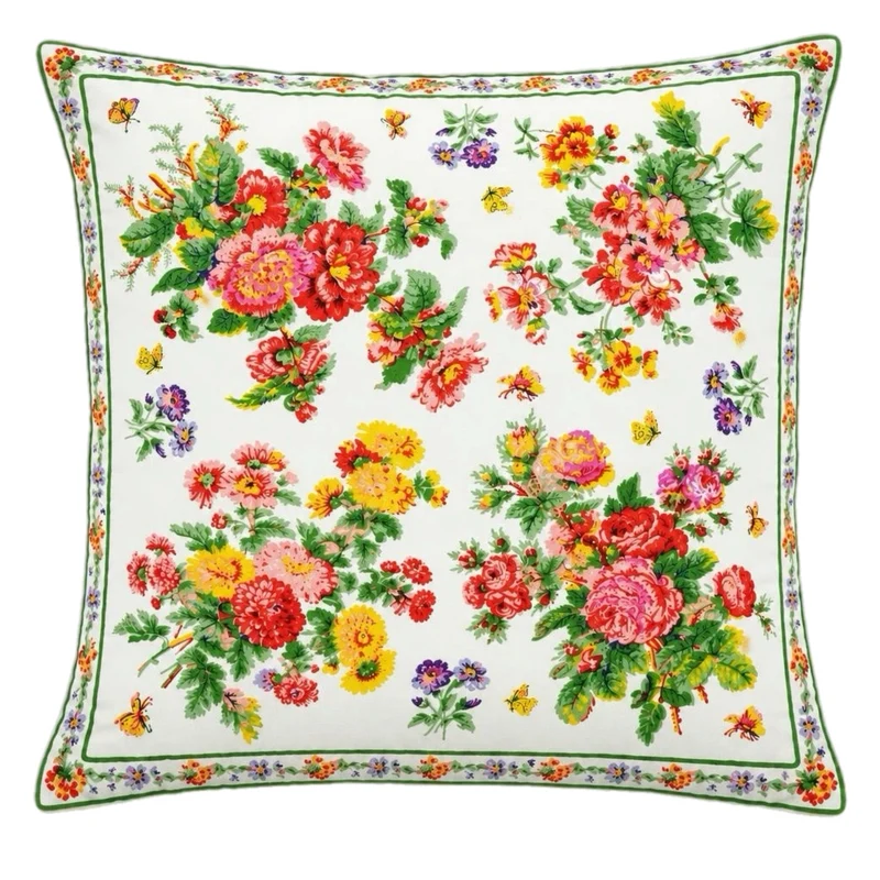 White Artist's Garden Pillow