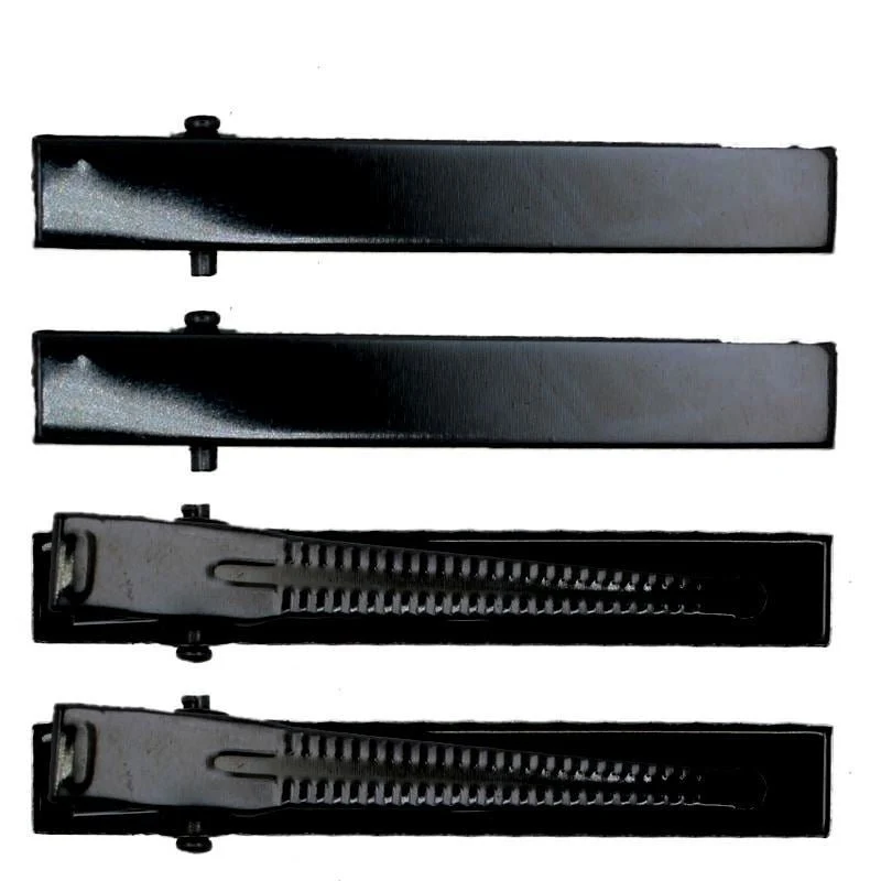 Haarspange aus Metall – Schwarz – 8er Pack – 6 cm