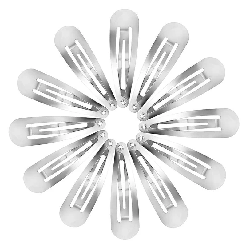 Haarspange – Klassisch in Silber – 12er Pack