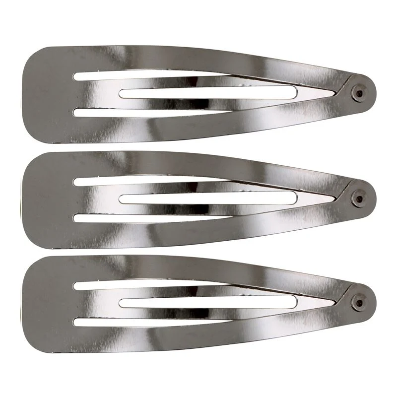 Haarspange – Klassisch in Silber – 12er Pack