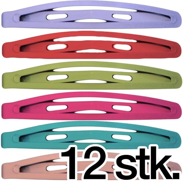 Haarspangen – 12er Pack in Pastellfarben 5 cm