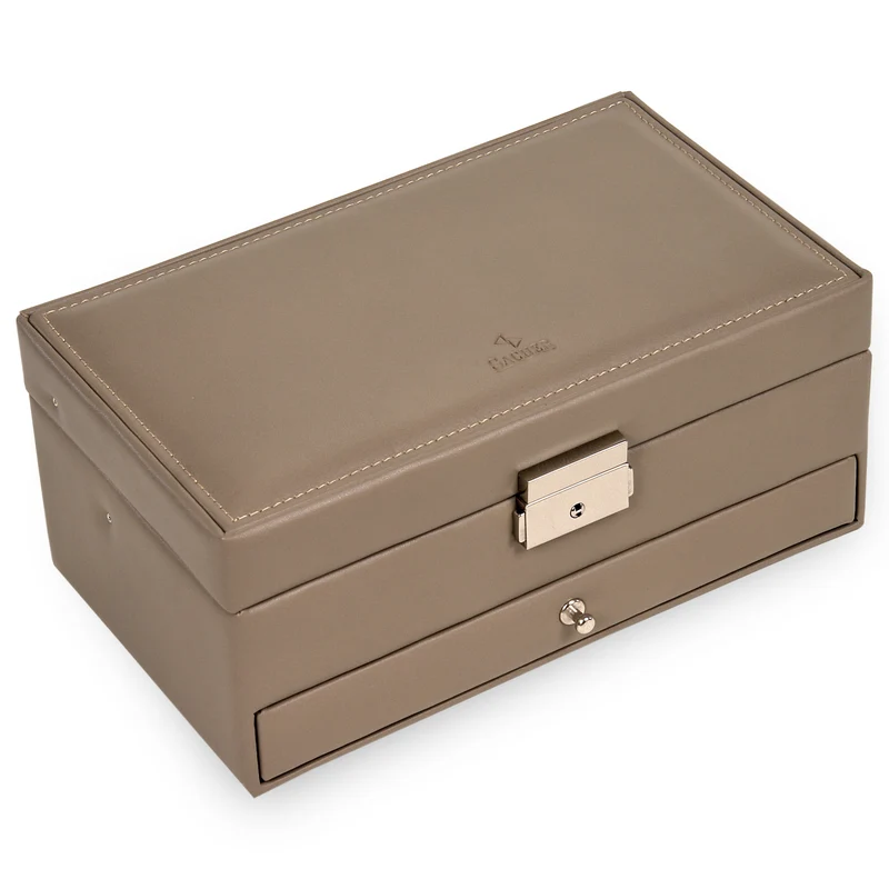Schmuckkasten Helen nature / taupe (Leder)