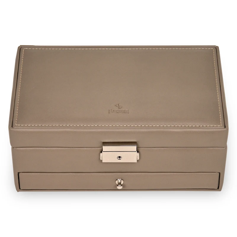 Schmuckkasten Helen nature / taupe (Leder)