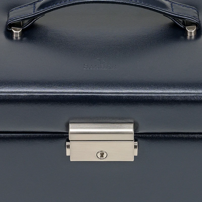 Schmuckkasten Ina florage / navy (Leder)