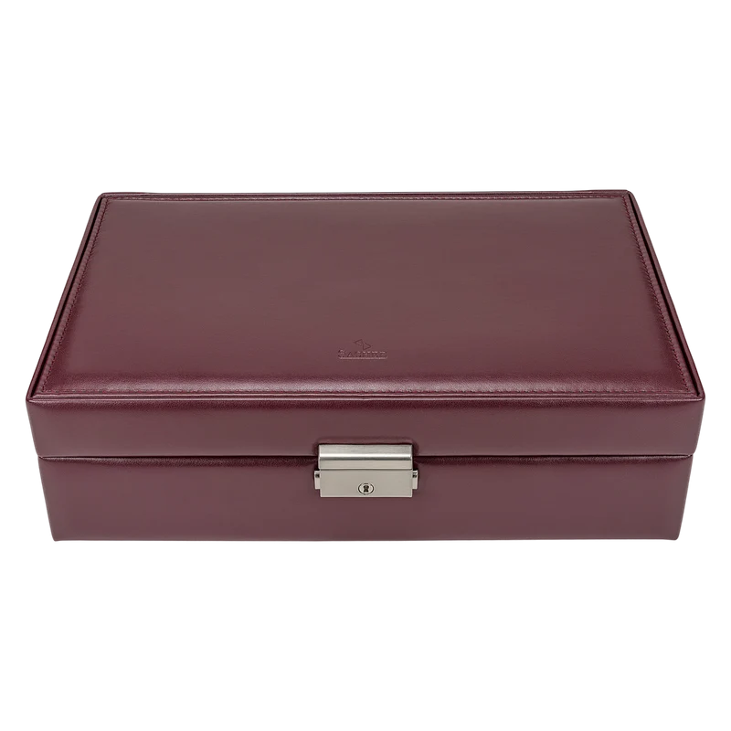 Schmuckkassette Ilka florage / bordeaux