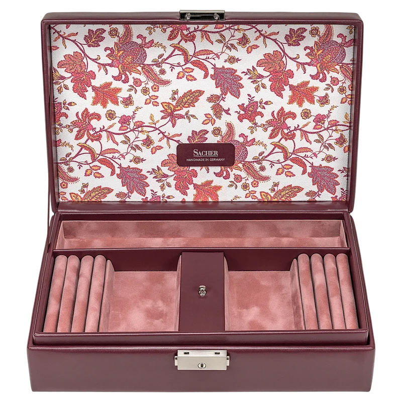 Schmuckkassette Ilka florage / bordeaux